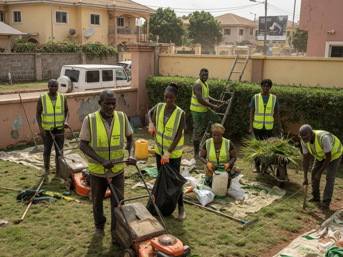 Scheduled lawn care programmes in Accra — scheduled programme weeding bed care kept calendar airport residential accra lawncareghana, Accra Ghana