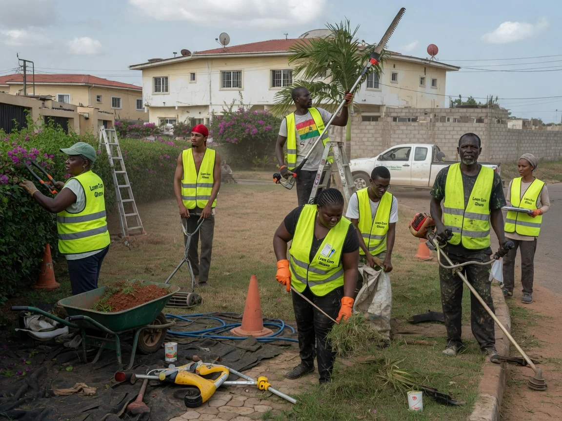 Seasonal lawn care across the rains and dry season in Accra — seasonal care routines dry season watering lawn airport residential accra lawncareghana, Accra Ghana