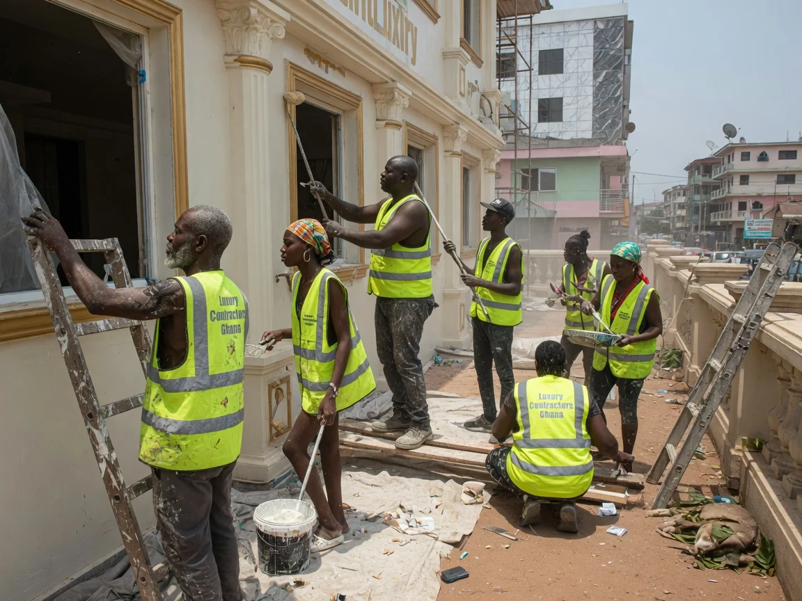 Ultra-prestige landmark project in Accra — completed landmark statement project handover international standard accra luxurycontractorsghana, Accra Ghana