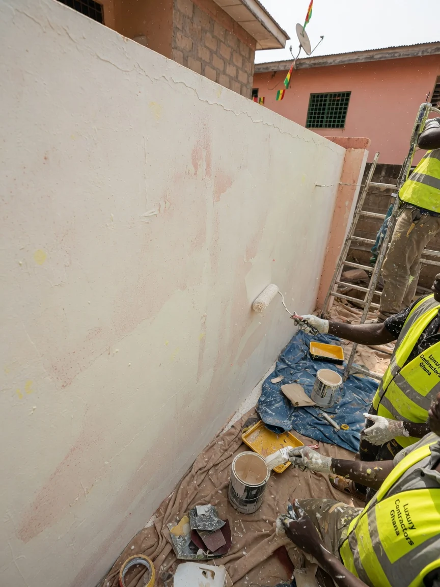 Ambassadorial residence build in Accra — diplomatic residence international standard marble finish interior detail accra luxurycontractorsghana, Accra Ghana