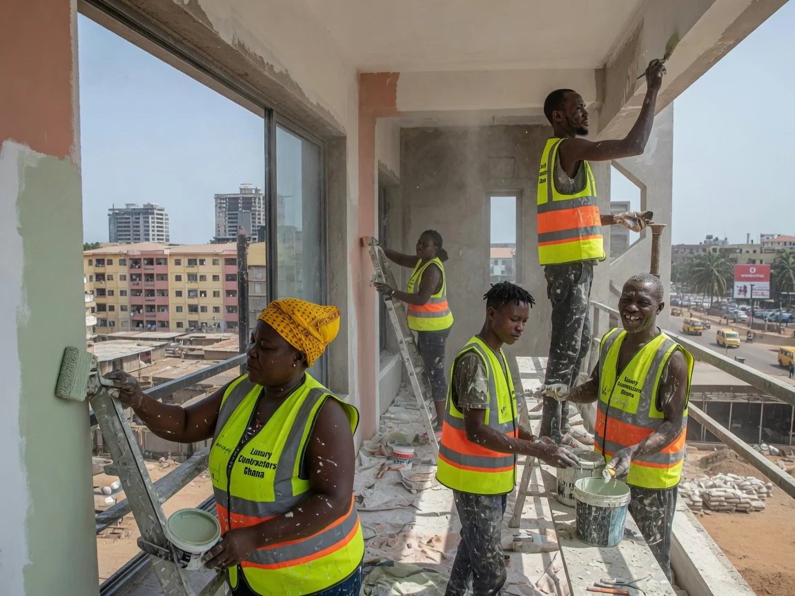 International-architect-led build in Accra — international design completed handover prestige residence accra luxurycontractorsghana, Accra Ghana