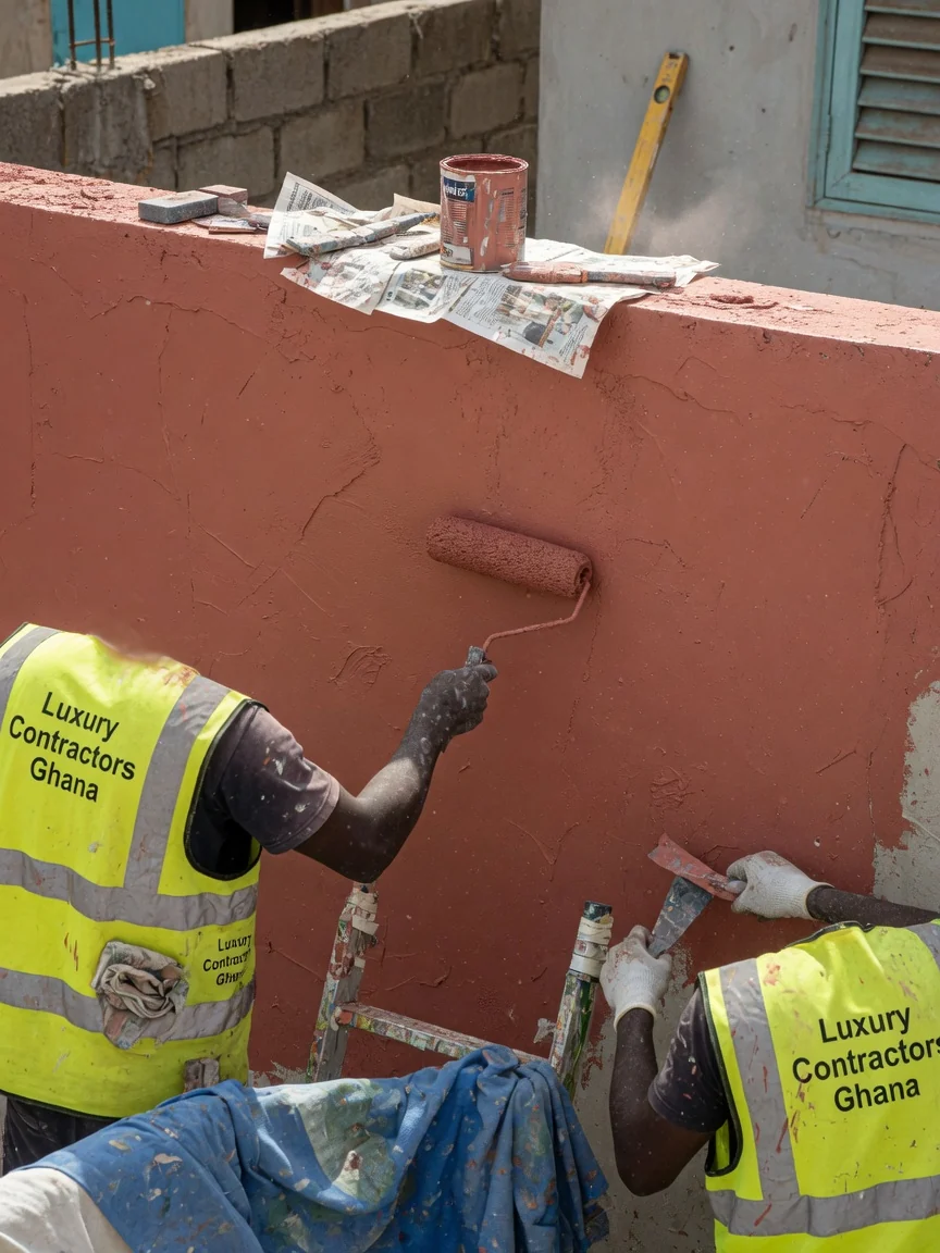Bespoke villa renovation in Accra — international standard marble bathroom renovation detail accra luxurycontractorsghana, Accra Ghana