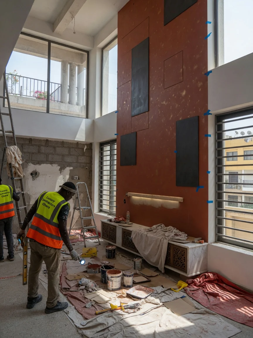 Premium commercial construction project in Accra — luxury hospitality hotel interior international standard finish accra luxurycontractorsghana, Accra Ghana
