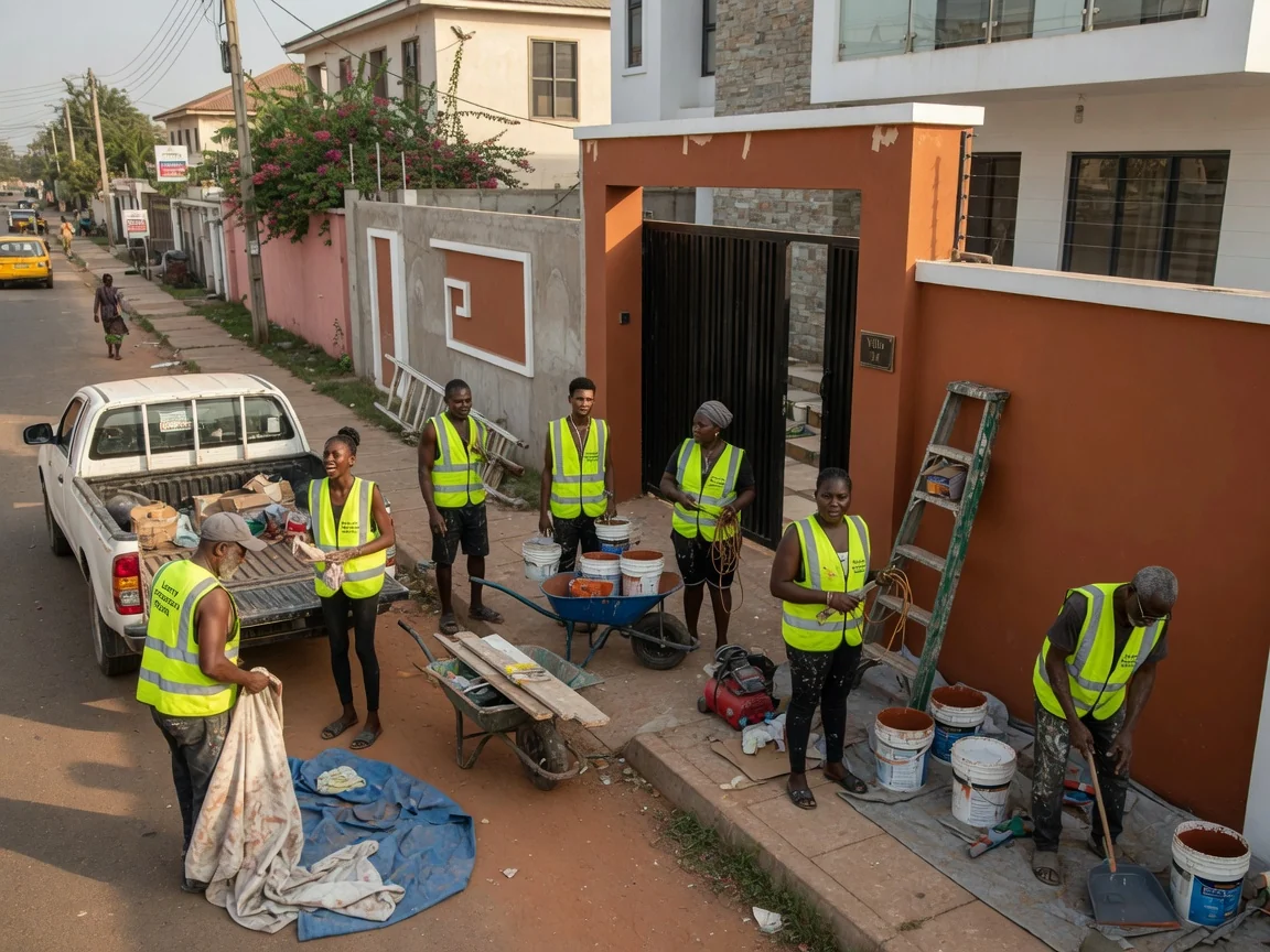 Bespoke villa renovation in Accra — luxury villa renovation completed handover private estate accra luxurycontractorsghana, Accra Ghana