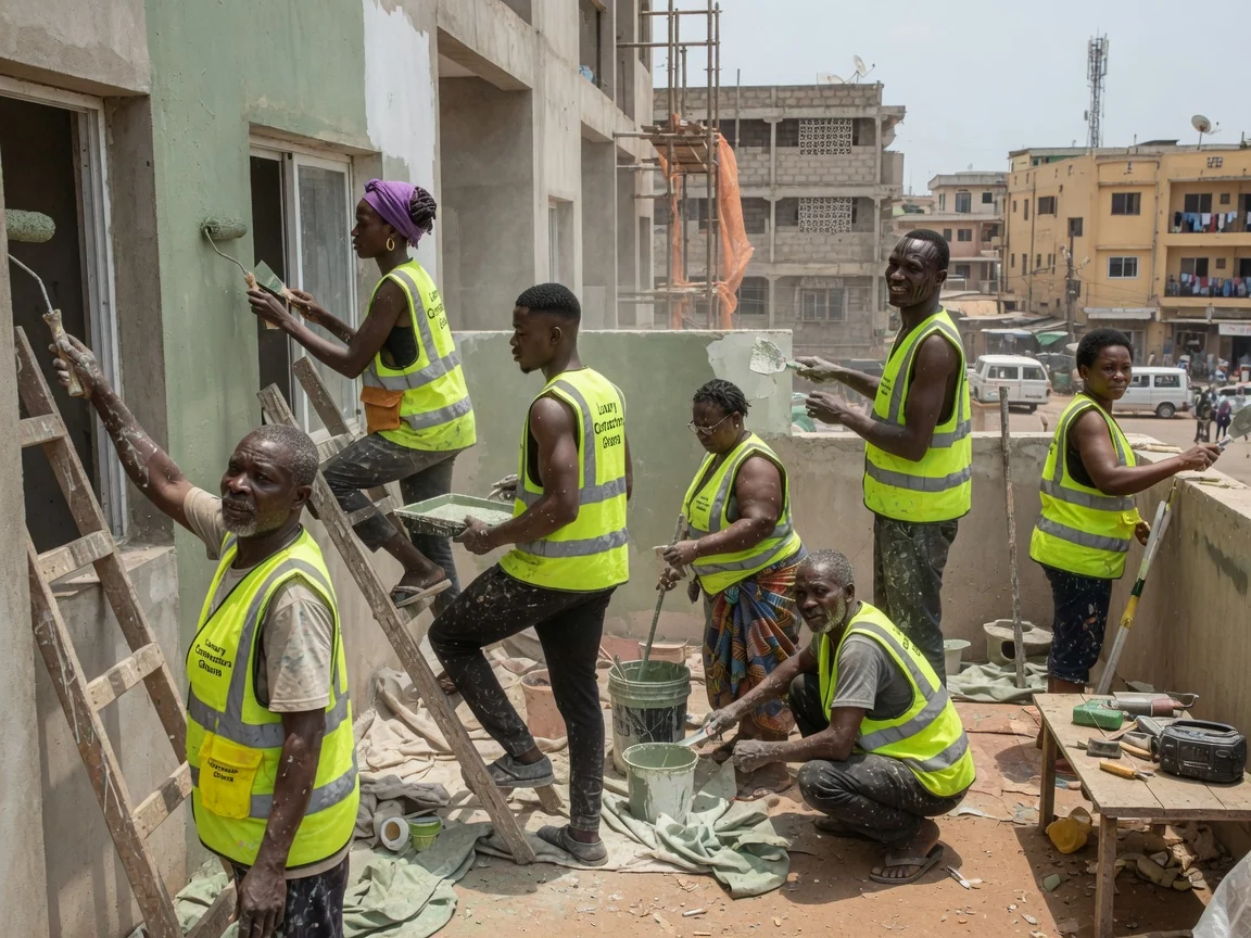 Luxury construction project in Accra — premium commercial hospitality project completed handover accra luxurycontractorsghana, Accra Ghana