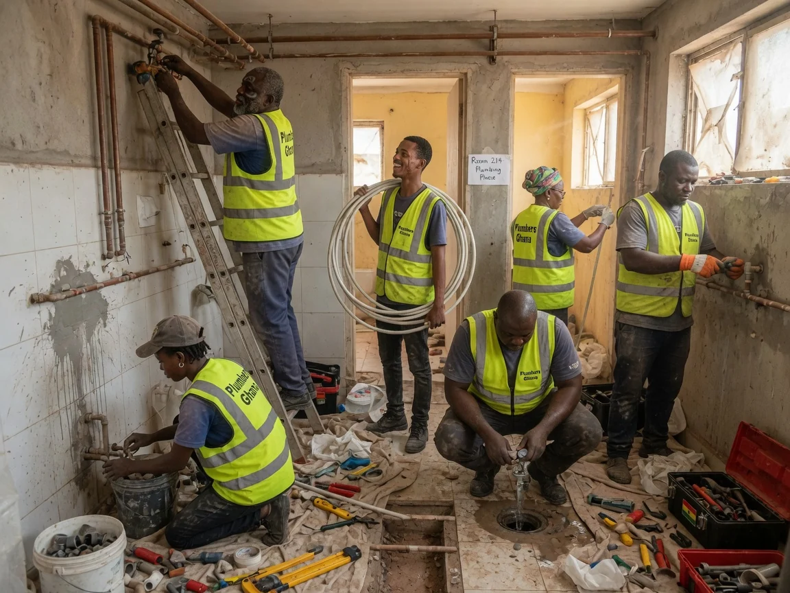 Hotel and hospitality plumbing in Accra — central hot water plant storage cylinders hotel accra plumbersghana, Accra Ghana
