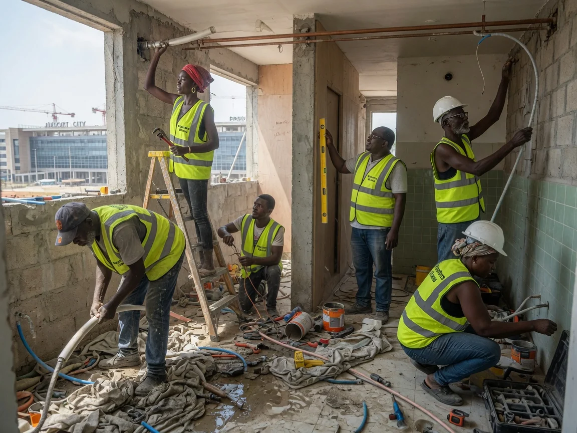 Hotel and hospitality plumbing in Accra — hotel guest bathroom plumbing installation airport city accra plumbersghana, Accra Ghana
