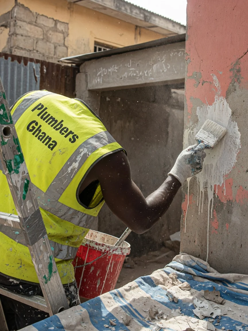 Emergency plumber responding in Accra — sewage backup emergency response main line detail plumbersghana, Accra Ghana