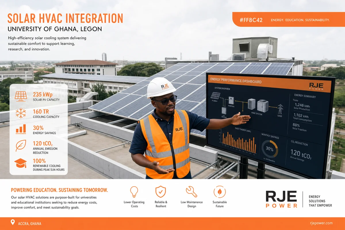 Campus-scale solar and climate control for universities in Accra