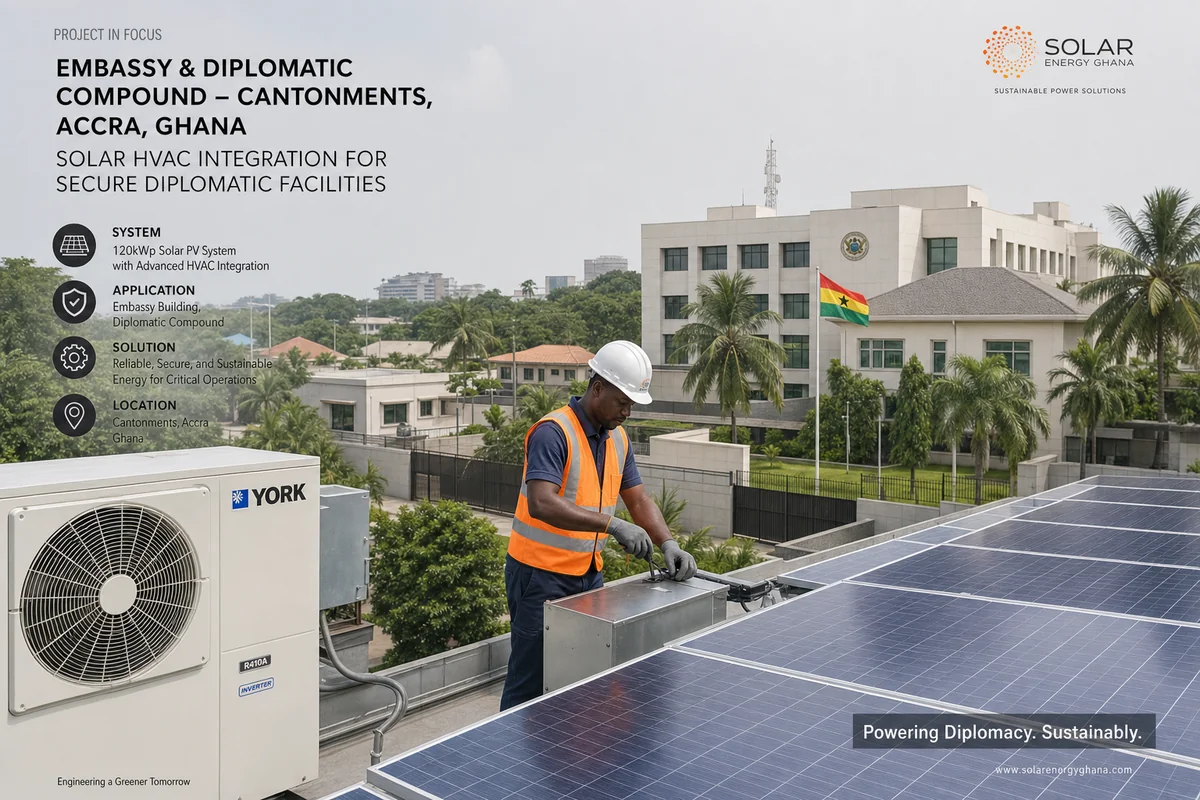 Solaire et refroidissement pour ambassades à Cantonments, Accra