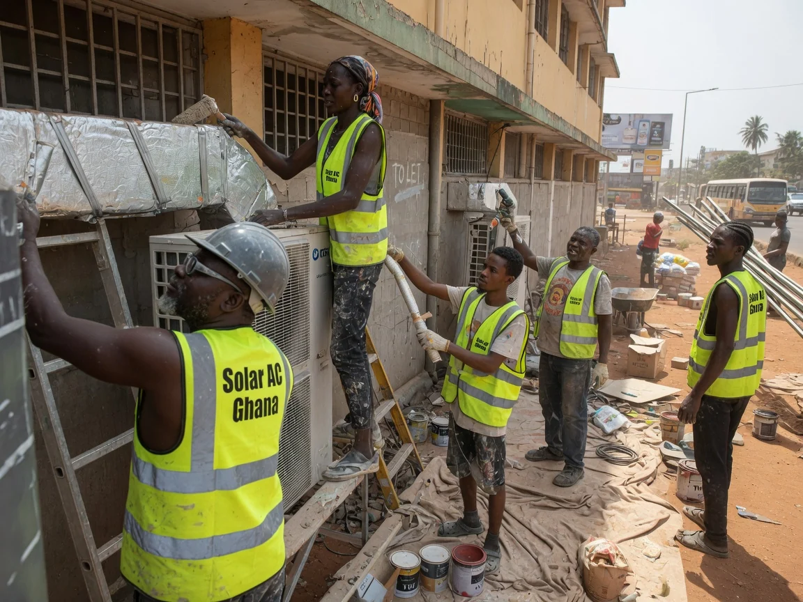 Climatisation commerciale et gestion technique du bâtiment à Accra — chiller central plant room air handling units accra solaracghana, Accra Ghana