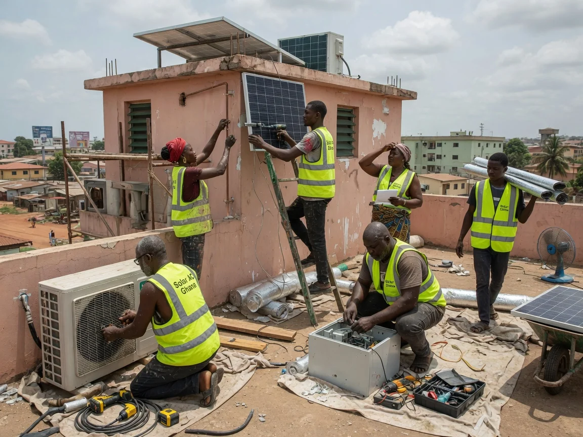 Solaire et CVC pour hôtels et hôtellerie à Accra — hotel guest room split ac comfort cooling accra solaracghana, Accra Ghana