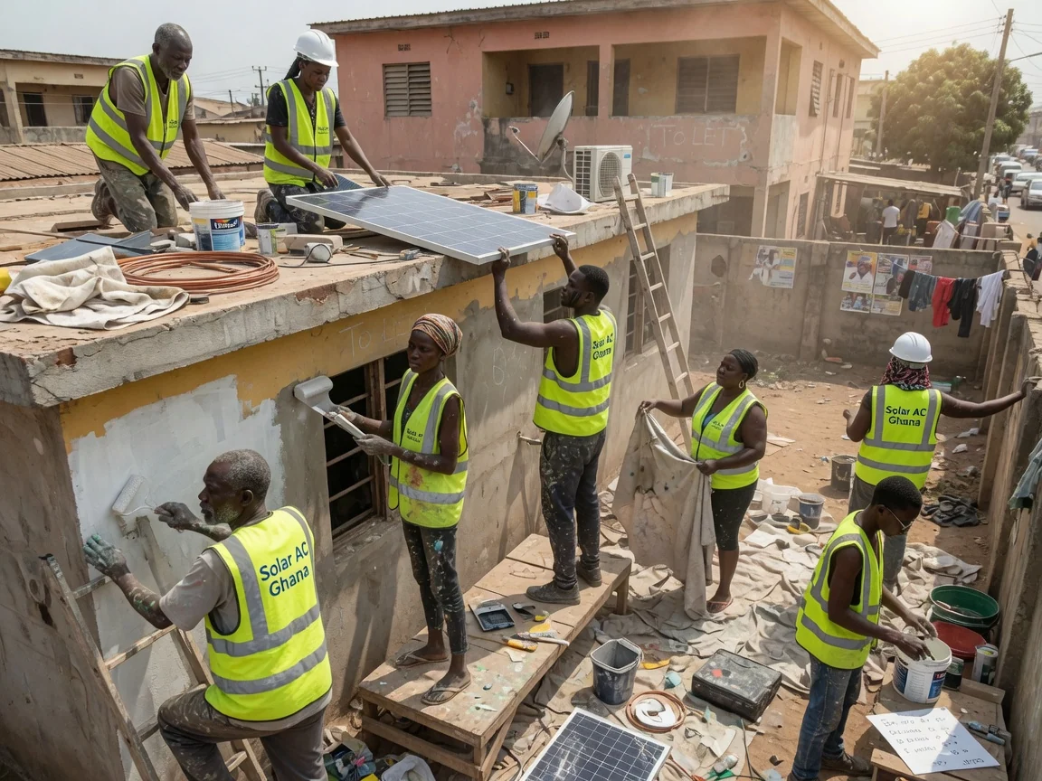 Solar and AC cost guide — Ghana — solar load survey ac inspection honest pricing accra solaracghana, Accra Ghana