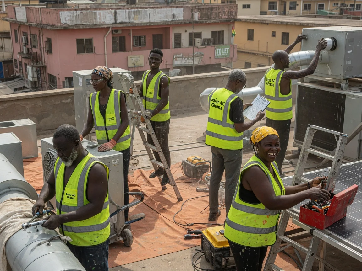 Garantie de main-d'œuvre et exploitation-maintenance solaire CVC commerciale à Accra — workmanship warranty handover documentation commercial accra solaracghana, Accra Ghana