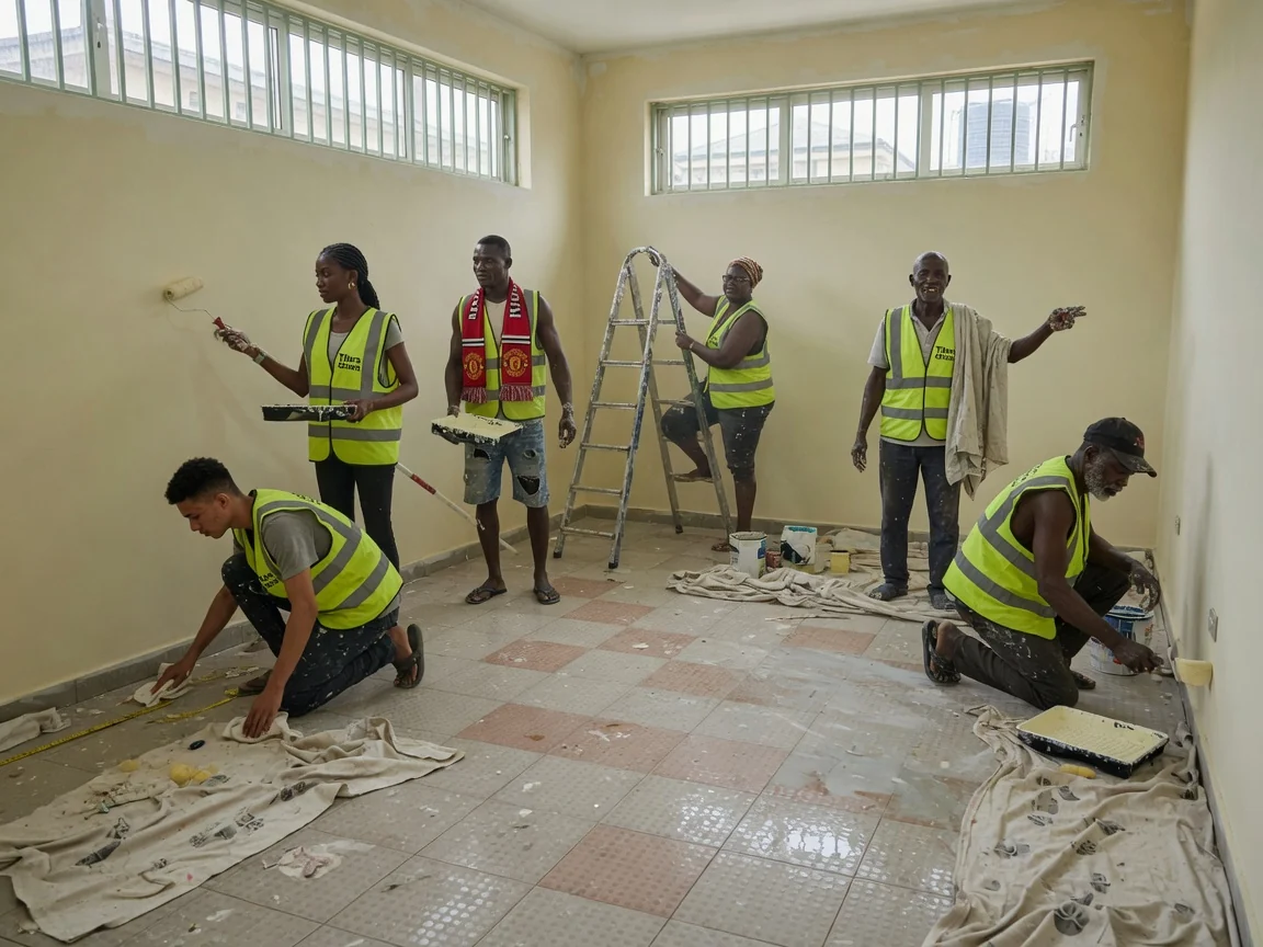 Anti-slip wet area tiling in Accra, Ghana — anti slip wet area kitchen floor falls drainage spintex tilersghana, Accra Ghana