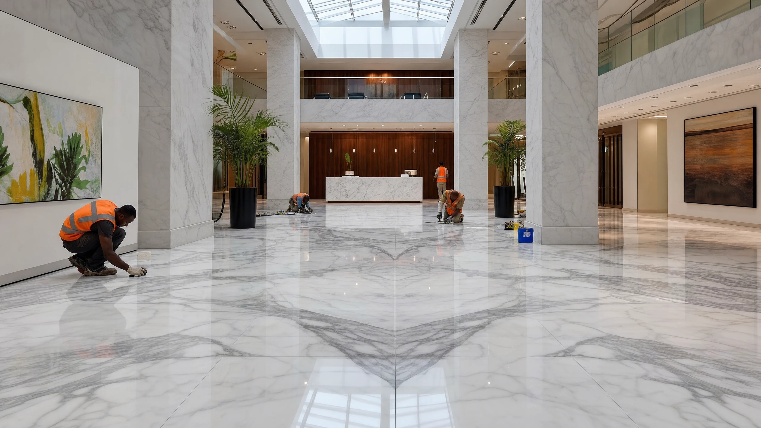 Natural stone tiling in Accra, Ghana — service natural stone marble corporate lobby accra, Accra Ghana