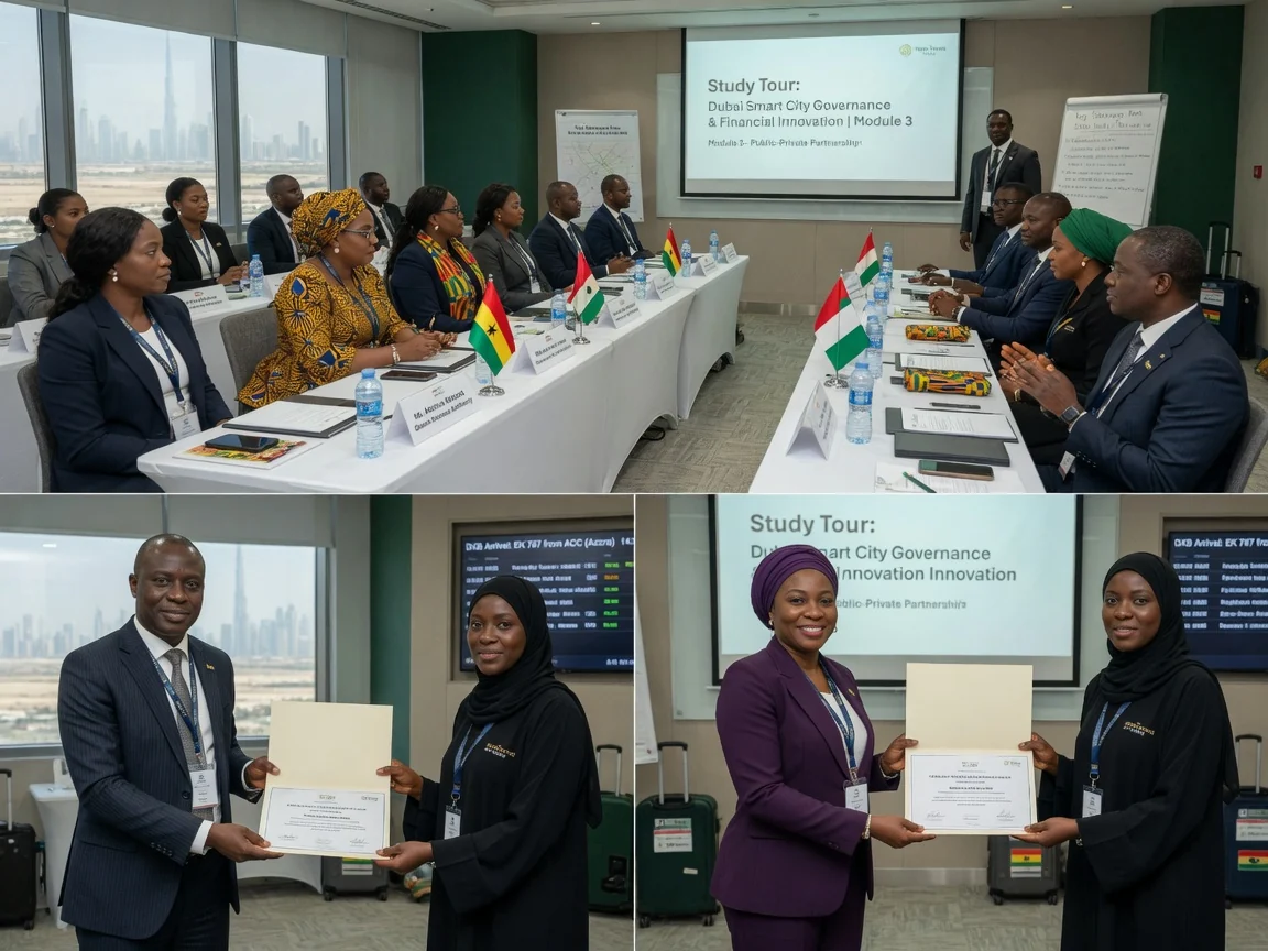 Flight and airport coordination for Dubai training delegations — train travel dubai delegation flight airport coordination arrival branded dubai traintraveldubai, Accra Ghana