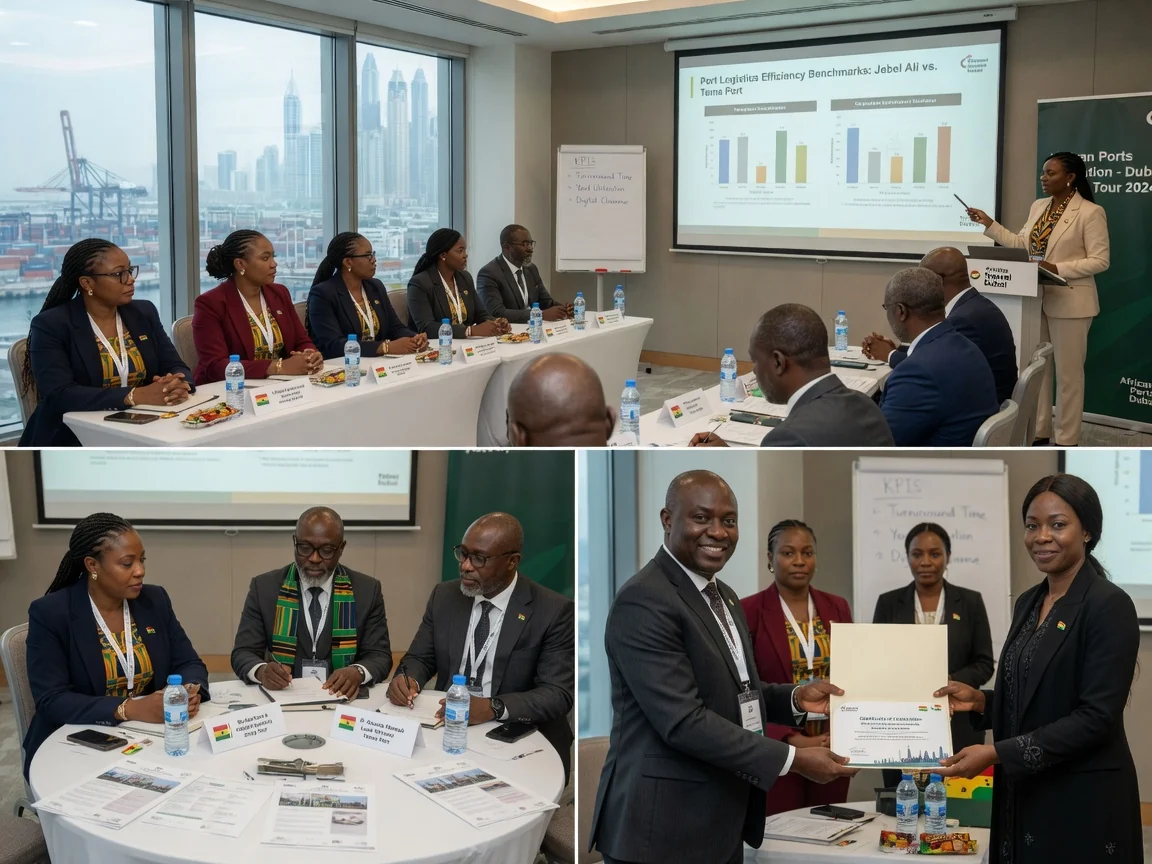 Industry site visits & tours in Dubai — train travel dubai delegation port logistics operations benchmarking branded dubai traintraveldubai, Accra Ghana