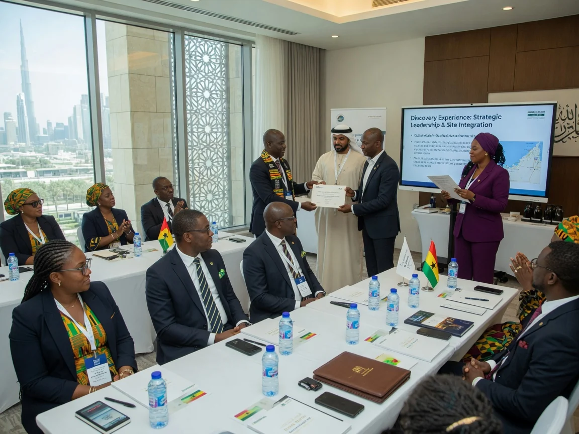 Custom discovery experiences in Dubai — train travel dubai discovery experience facilitated briefing cohort branded dubai traintraveldubai, Accra Ghana