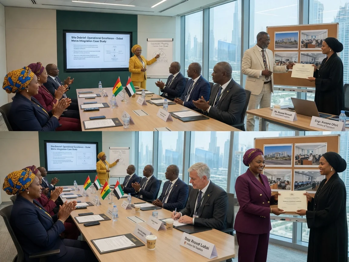 Industry site visits & tours in Dubai — train travel dubai facilitated site debrief professional delegation branded dubai traintraveldubai, Accra Ghana