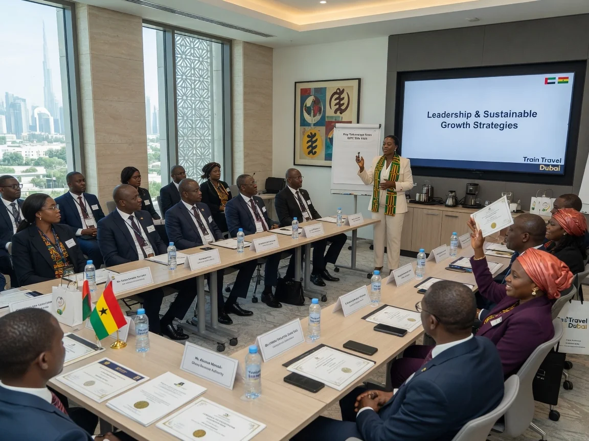 Professional development missions in Dubai — train travel dubai professional development upskilling cohort branded dubai traintraveldubai, Accra Ghana