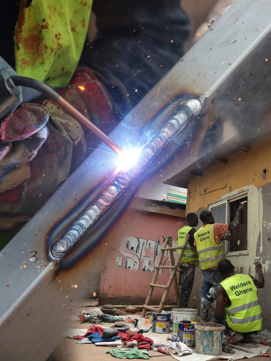 TIG welding of stainless, aluminium and precision work in Accra — architectural stainless tig weld detail hygienic finish weldersghana, Accra Ghana