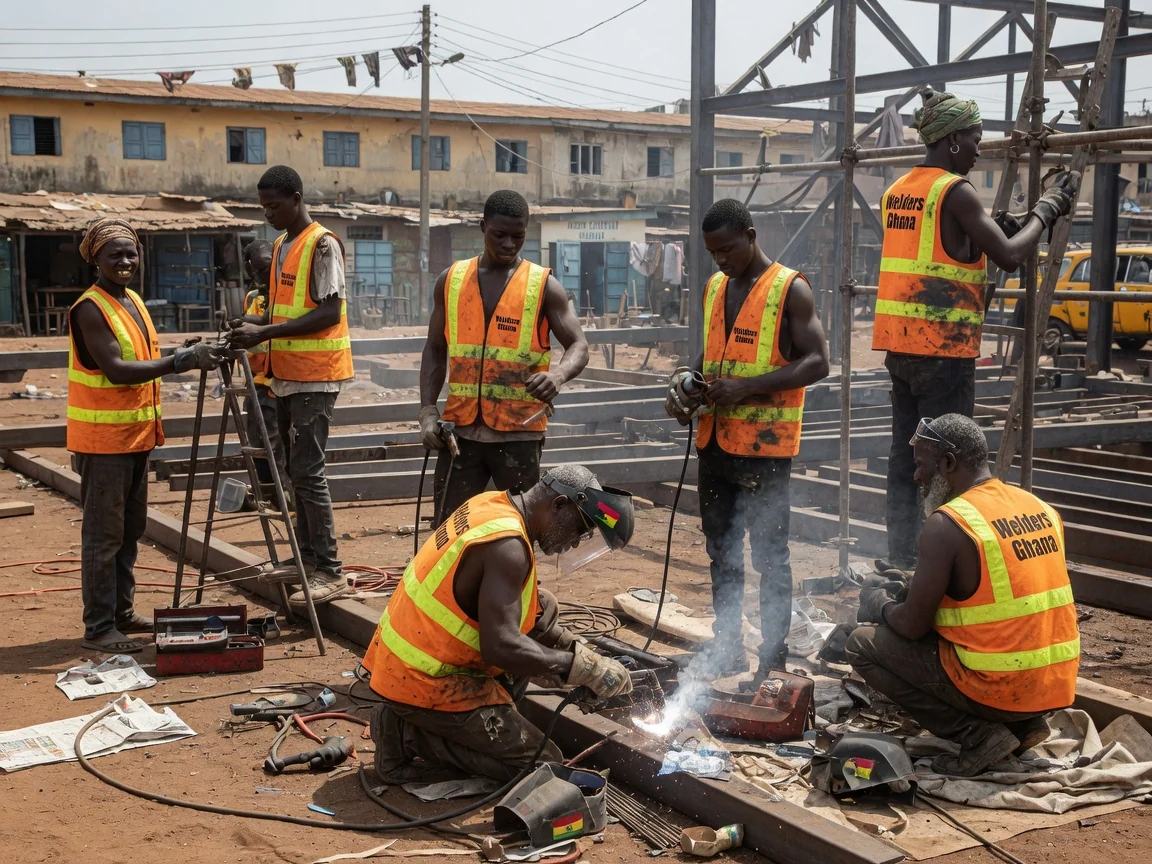 On-site industrial welding across Ghana — rapid response machinery frame crack repair onsite weldersghana, Accra Ghana